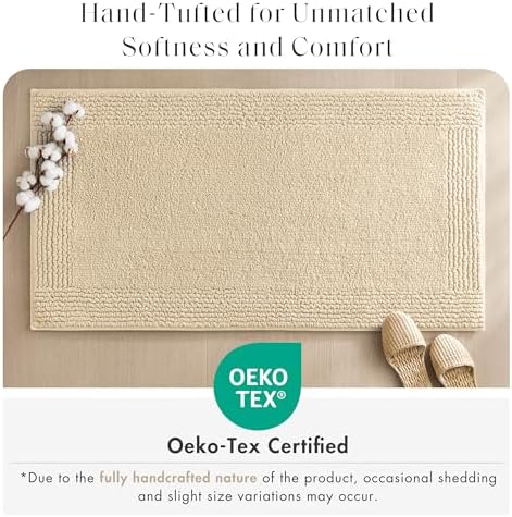Madison Park Splendor Reversible 100% Cotton Bath Rug, 24 x 36, Natural - Image 4