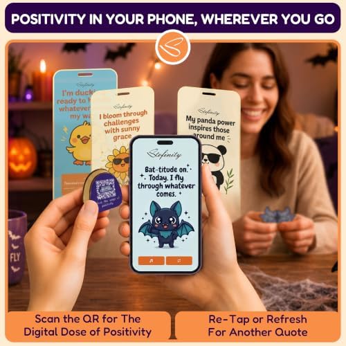 Positive Bat Gifts Horror Gifts for Women, Spooky Halloween Jar for Man - Image 5