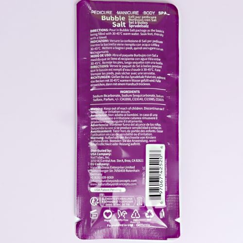 40 PCS Foot Soak, Pedicure Kit Foot Soak Set With Bubble Salt, Sugar Scrub, Massage Mask, Massage Lotion In a Box 4 Step Foot Spa Kit For Dry Cracked Feet, Tired Feet,10 Set Lavender - Image 2