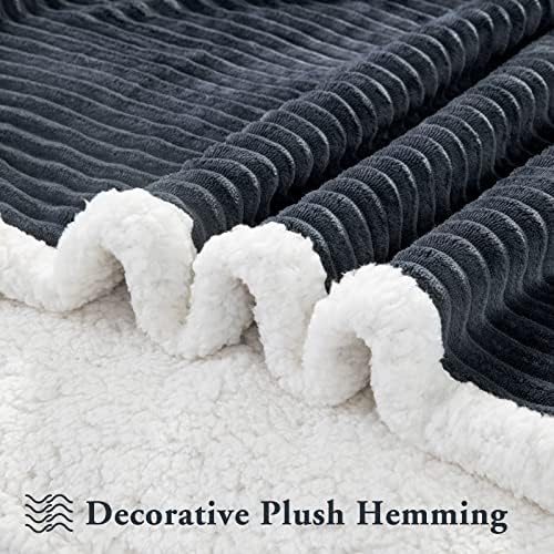 LBRO2M Sherpa Fleece Bed Blanket Super Soft Plush Warm Throw Twin 65"X90" - Image 4