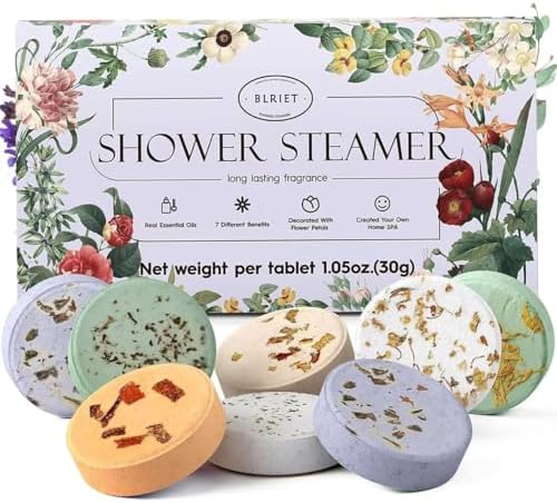 Shower Steamers Aromatherapy Blriet Gifts for Women, Teen Girls, Wife, Her, Mom, Father Days, Daughter, Grandma Basket Stuffers Birthday Gifts Decoration Travel Essentials Self Care Home Spa 8 Pack by BlrietEnjoytheShower