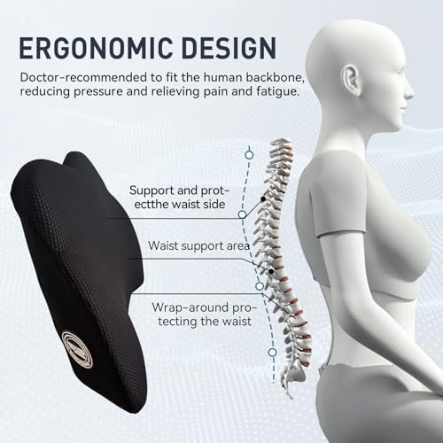 Make Relaxing Lumbar Support Pillow, Back Pillow for Lower Back Pain Relief - Image 5