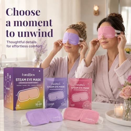 Steam Eye Mask, Self Heating Heated Eye Mask for Sleep, Warm Compress for Eyes, Moist Heat for Dry Eye Relief, Stye Eye Treatment, Spa, Travel Essentials, Variety 16 Pack - Image 2