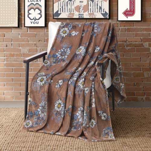 Lucky Brand Daisy Mae Cocoa Plush Throw, Raw Umber, 50 x 70 in - Image 3