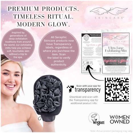 Ultra-Luxe Korean Exfoliating Mitt, Body Exfoliator & Mesh Shower Gloves - Image 5
