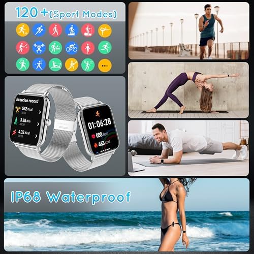Smart Watch for Men Women 1.85" HD 120+ Sports Modes for Android iPhone - Image 4