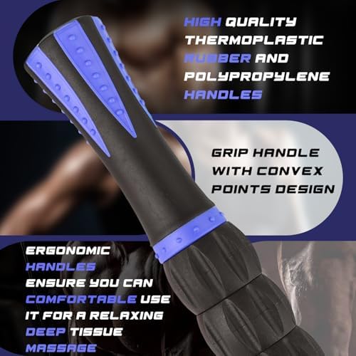 Massage Roller Stick,Muscle Roller Stick for Athletes,Liposuction Massage Roller for Lymphatic Drainage, for Relief Muscle Soreness, Trigger Points, Help Runner Legs, Back Recovery - Image 4