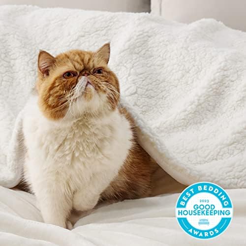 Bedsure GentleSoft Sherpa Fleece Blankets King Size for Bed, Non-Heated, Thick and Warm Throw for Women and Men, Soft Fuzzy Plush King Blanket for Spring, Cream, 108x90 Inches - Image 2