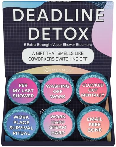 Shower Steamers Aromatherapy 6 Pk, Funny White Elephant Gifts for Coworkers, Retirement Present for Men and Women, Self Care Gifts for Women, Employee Appreciation Gifts, Self Care Shower Tablets by MesmorizingMemoriesMoments