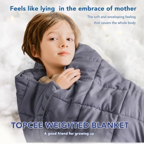 Topcee Weighted Blanket (7 lbs, 40" x 60") Cooling Throw Heavy Blanket for Sleeping Apply to 60-90 lbs, Soft Thick Breathable Blanket with Glass Bead, Easy Care - Image 4