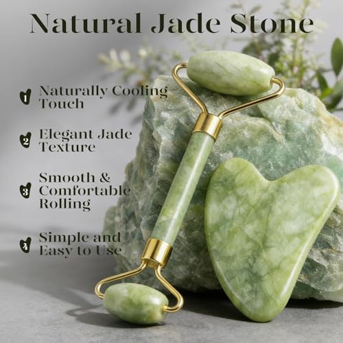 BAIMEI IcyMe Gua Sha & Jade Roller Set for Facial Sculpting and Relaxation - Image 2