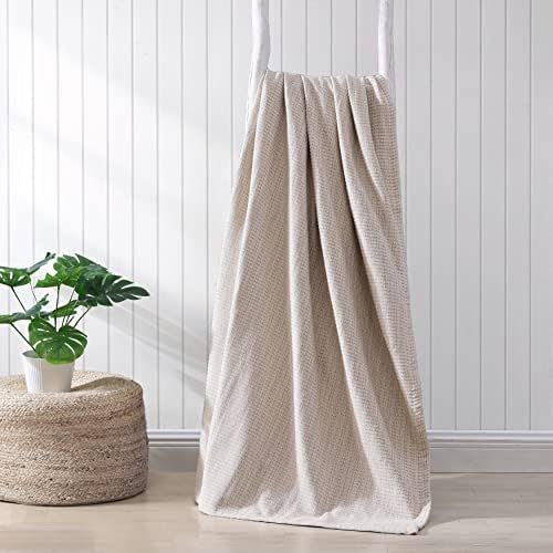 Tommy Bahama - Queen Blanket, Naturally Soft & Breathable Bedding for Couch or Bed, Lightweight for Year Round Comfort (Woven Textured Natural Brown) (Pack of 2) - Image 7