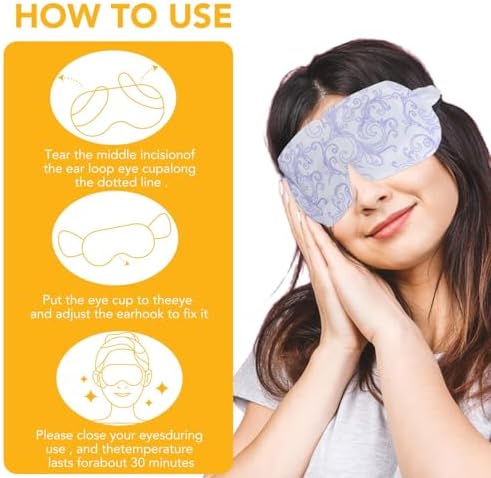 XPCARE 60 Pack Steam Eye Mask Disposable for Dry Eyes Cornea Care-Chamomile - Image 6