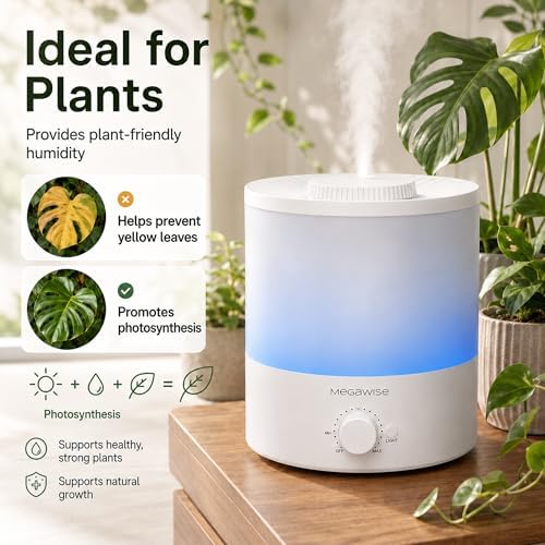 MEGAWISE 1.5L Cool Mist Humidifier for Bedroom, 25dB Quiet - Image 5