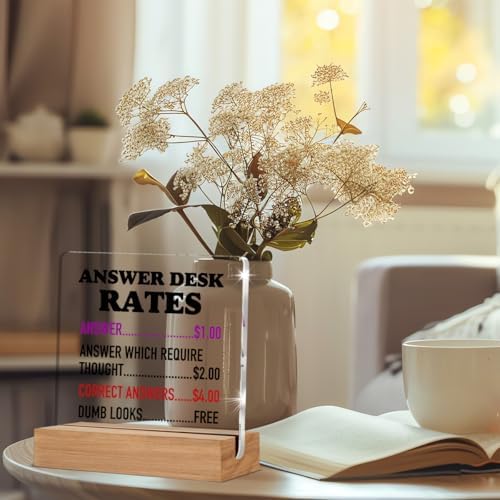 Funny Office Gifts for Coworkers, Boss Gifts, Answer Desk Rates Decor - Image 5