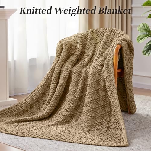 Anysay Knitted Weighted Blanket for Adult,Chunky Knit Throw 60''*80'' 20lbs - Image 2