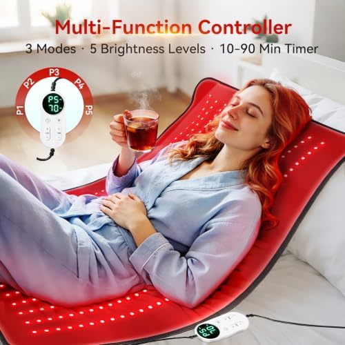 Full Body Red Light Therapy Mat with 640 LEDs, 39.4" x 23.6" - Image 2
