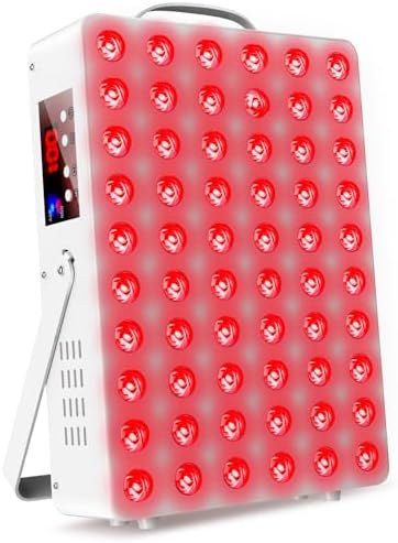 Red Light Therapy for Face Body Infrared Light Therapy for Body 150W with 60 Dual Chip LEDs with 660nm & 850nm Near Infrared LED Red Light Therapy Panel at Home 3 Modes Adjustable Brightness and Timer by Cholas