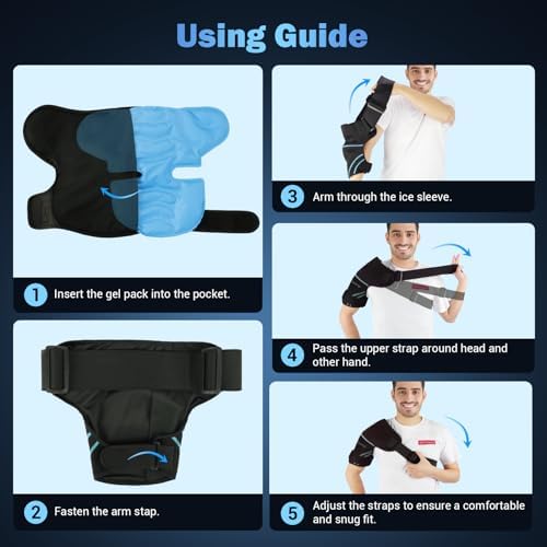 Comfytemp Shoulder Ice Pack Wrap, Shoulder Brace Rotator Cuff Cold Therapy - Image 2