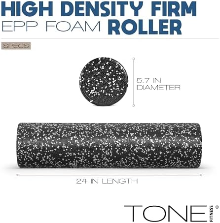 Tone Fitness High Density EPP Foam Exercise Foam Roller for Yoga, Pilates, Stretching, Massage, and Recovery | Multiple Sizes and Colors - Image 4