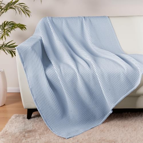 Exclusivo Mezcla 100% Cotton Oversized Waffle Throw Blanket for Couch Sofa - Image 4