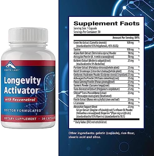 Longevity Activator Dietary Supplement, Natural Antioxidants with Resveratrol - Supports Immune Function, 3 Pack - Image 2