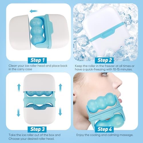 Fronnor Ice Roller for Face,Eyes,Cooling to Tighten Brighten Complexion,Soothing Skin Care Tool,Massager Under Eye Puffiness,Gift for Women - Image 7