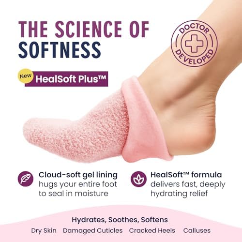 Dr. Frederick's Original Moisturizing Gel Socks, Plush Pink, 1 Pair - Image 2