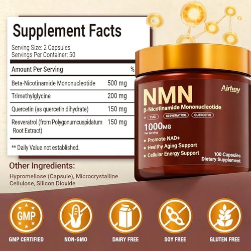 Airboy NMN Supplement 1000mg, 4-in-1 NAD+ Supplement - Image 2