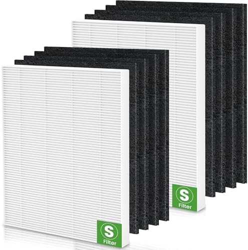 C545 True HEPA Replacement Filter S Compatible with Winix C545 Air Purifier, Part number 1712-0096-00 and 2522-0058-00, 2 x True HEPA Filter + 8 x Activated Carbon Pre-Filter by Pelano