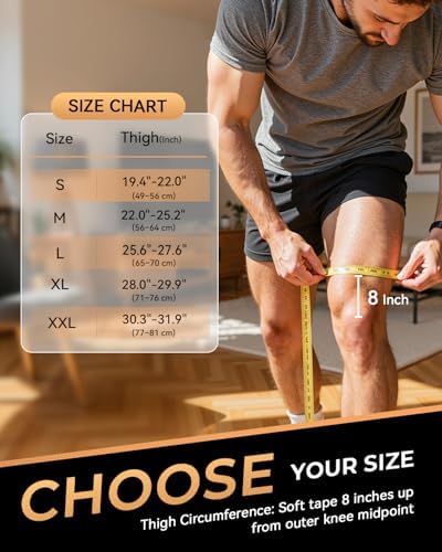 Copper-Infused Thigh Compression Sleeves 1 Pair Upgrade Medical-Grade - Image 5