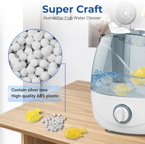 Humidifier Cleaning Fish for Humidifiers and Fish Tanks, Yellow, 6 Pack - Image 2