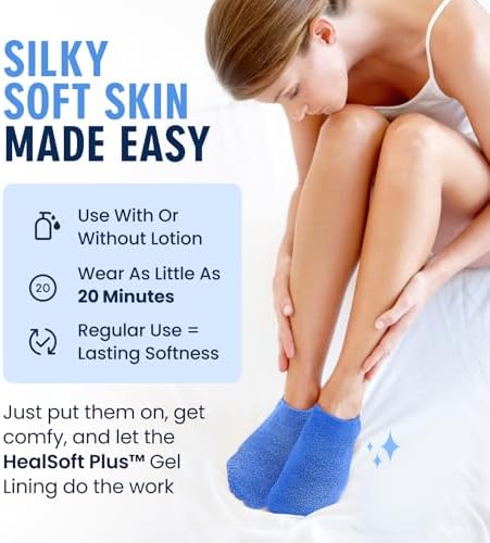 Dr. Frederick's Original Moisturizing Gel Socks, Blue Haven, 1 Pair - Image 6