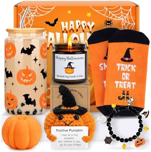 Boo Basket Stuffers for Women Halloween Gifts for Women Adults Teens Girls Kids Spooky Basket Stuffers Ideas for Woman Her Cute Halloween Care Package Gift Box Boo Themed Stuff Items Ghost Basket Kit by Gagalico
