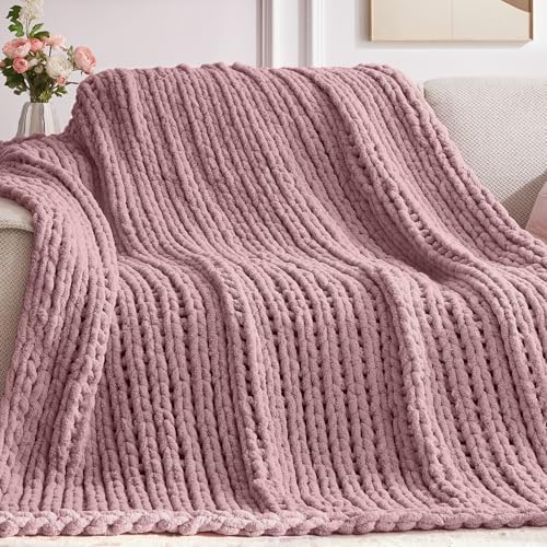 Negwoo Chunky Knit Throw Blanket, Knitted Throw Chenille Yarn, 40"*50" - Image 5