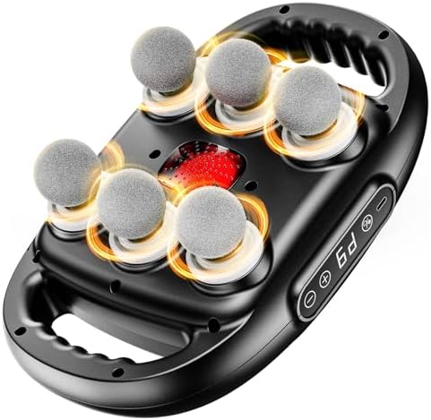 6-Head Massage Gun, Deep Tissue Back Massager with 9 Adjustable Intensities & 9 Modes, Electric Percussion Massager, Gun Tool for Back/Shoulders/Legs/Arms/Neck (6 Head) by EURPMASKChoosethecolorofeurope