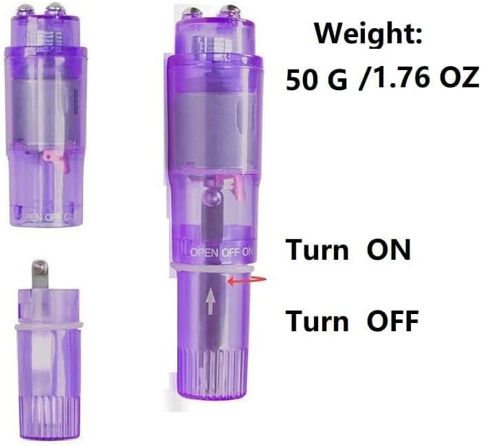 Mini Portable Small Massage Tool 4 Heads Massager Pocket for Women Neck Shoulder Face Back Foot Muscles (2PK Purple) - Image 3
