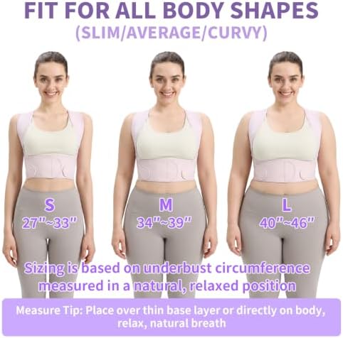 NLNYCT Posture Corrector for Women, Back Brace Posture Corrector, Purple S - Image 4