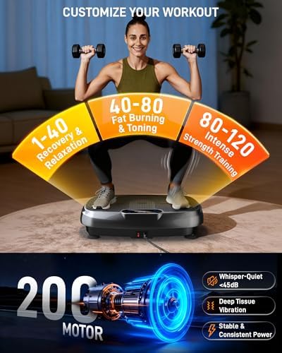 Renoj 3D Vibration Plate Exercise Machine, 200W Motor, 455lbs Capacity - Image 3