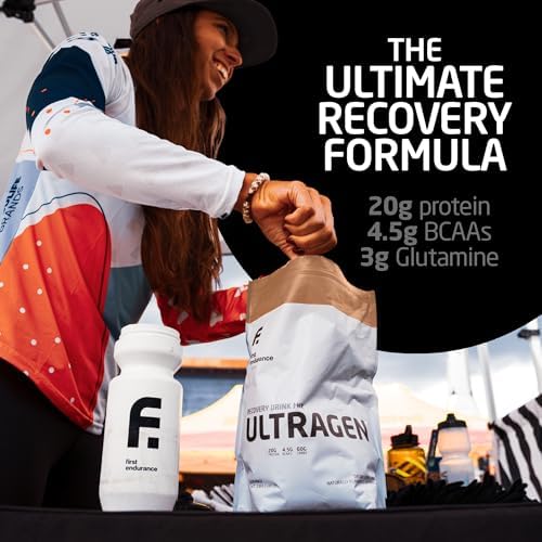 FIRST ENDURANCE Ultragen Workout Recovery Drink Powder, Protein Mix, Boosts Energy, Accelerates Recovery | Cappuccino, 15 Servings - Image 7