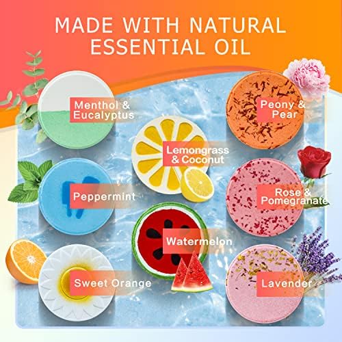 Aofmee Shower Steamers Aromatherapy - 8 Pack Shower Bombs Gift Set, Shower Tablets with Essential Oils for Relaxation, Valentines Day Gifts Self Care Gifts Spa Gifts Birthday Gifts for Women and Men - Image 4