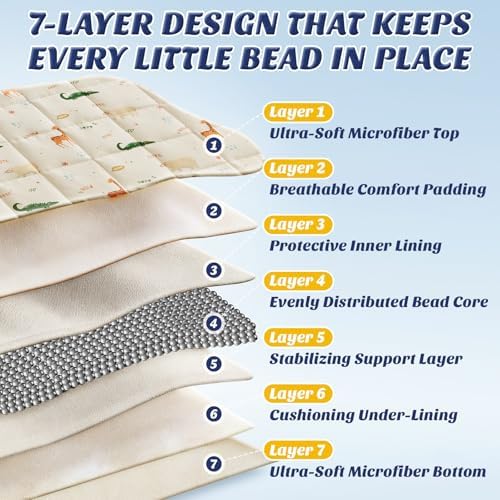 anfie Weighted Blanket (36"x48" 3lbs) Weighted Blanket Cooling Blanket,Throw Size Breathable Blanket with Premium Glass Bead(Beige Animal) - Image 2
