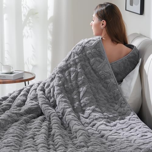 Drewin Weighted Blanket Twin Size for Adults 10lbs,Grey,48 x 72 inches by Home