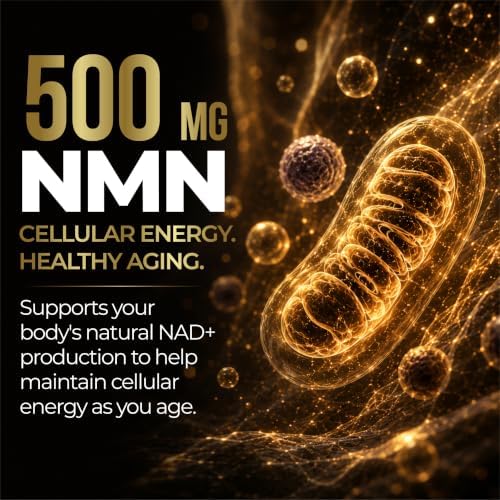 Earth Elixir NMN Supplement 500mg with TMG 500mg, Rhodiola Rosea & Trans-Pterostilbene - 4 in 1 NAD+ Supplement for Men & Women - Cellular Energy, Methylation & Healthy Aging - 60 Vegan Capsules - Image 3