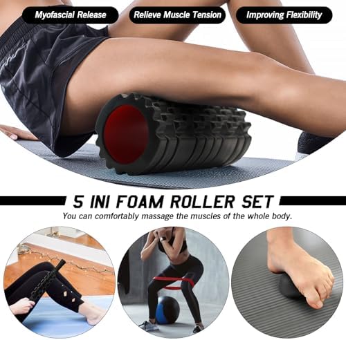 5 in 1 Foam Roller Set High Density Patented Foam Roller for Exercise - Image 6