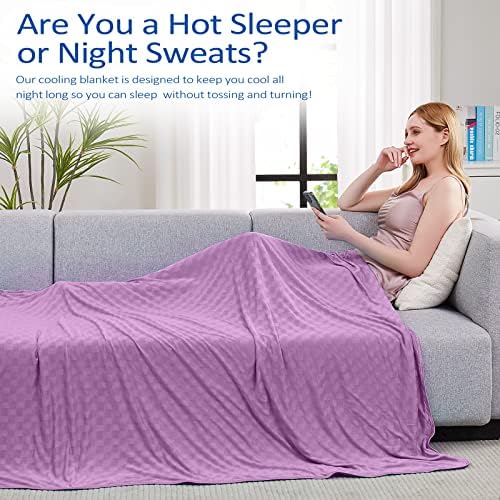 Topcee Cooling Blanket, Summer Cooling Blankets for Hot Sleepers, Arc-Chill Q-Max>0.5 Cool Fiber, Oeko-TEX 100% Certified, Soft, Breathable, Double-Side Bed Throw,Keep Cool for Adults Kids 90"x90" - Image 4