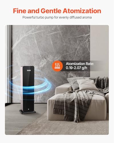VEVOR 950ml Scent Air Machine, 2500sq.ft Waterless Essential Oil Diffuser with Bluetooth Smart Connection, Floor Standing Cold Scent Air Diffuser Machine for Large Room Hotel Office Home - Image 4