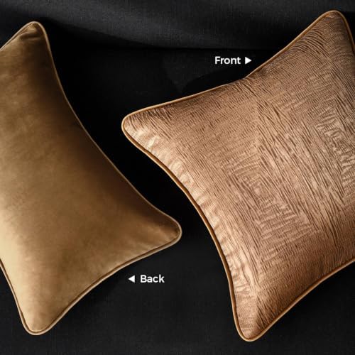 Designer Brown Abstract Texture Throw Pillow Cover, Luxury Pillow Cover for Modern & Classic Home Decor, 20x12 Inch (Single Pack) - Image 7