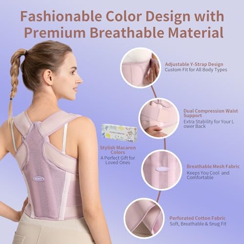 NLNYCT Posture Corrector for Women – 2-in-1 Back Brace with Shoulder Support, Adjustable Full Back Straightener for Upper & Lower Back Pain Relief, Hunchback, Scoliosis & Spine Alignment (X-Large) - Image 3