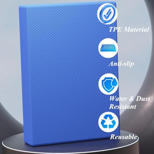 High-Density Balance Pad, Extra Large Balance Pad for Physical Therapy, TPU Foam Balance Board for Rehabilitation Stability Workout Knee and Ankle Exercise - Image 3